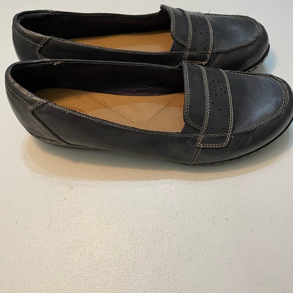 Clarks Bendables Women's Dark Gray Loafers Size 12W SB-M - Picture 2 of 9